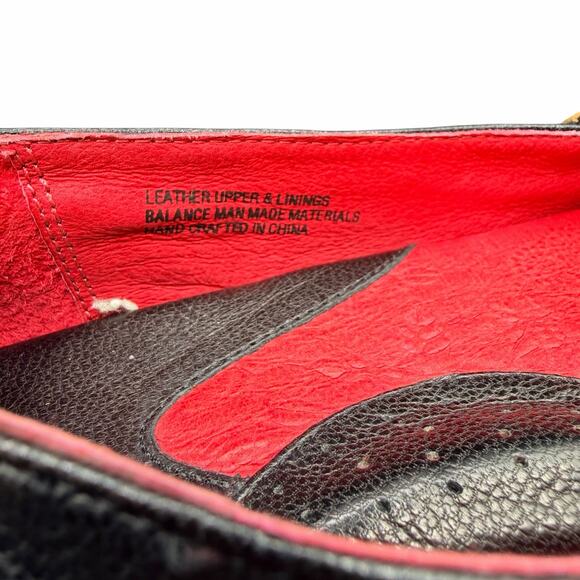Born Leather Mary Jane Flats Black Red Lining Size 9 - Picture 9 of 13